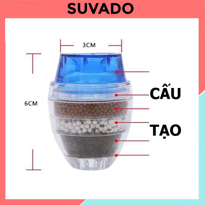 Đầu Lọc Vòi nước trực tiếp 6 Tầng Lọc RY10  Lọc Nước Mini Có Tăng Giảm Gắn Được Nhiều Loại vòi tròn SUVADO
