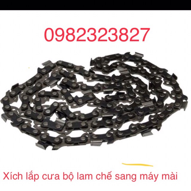 Xích lắp lam cưa chế máy mài