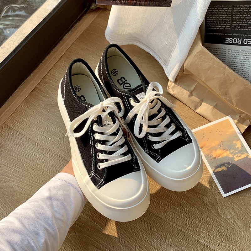 Giày thể thao sneaker nữ hai màu đế độn 7 phân loại bigsize kiểu ulzzang đẹp BRATINA G003