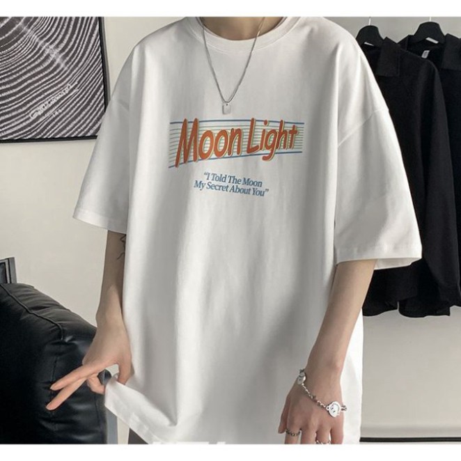 ÁO THUN, ÁO PHÔNG TAY LỠ UNISEX FORM RỘNG OVERSIZE ANIME MOON LIGHT M662 KL SHOP 1SHOTSHOP