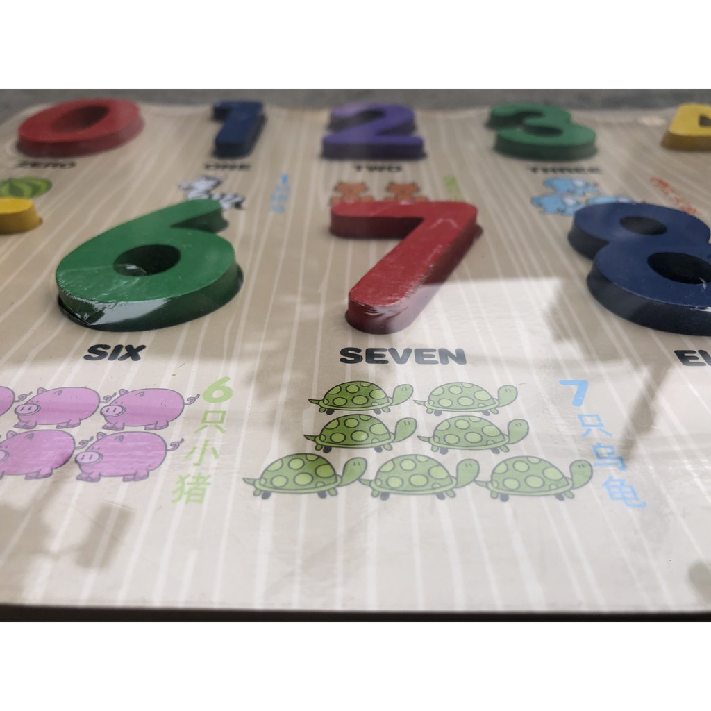 Bảng Song Ngữ Số Học Cho Bé Tập Làm Quen Với Các Chữ Số