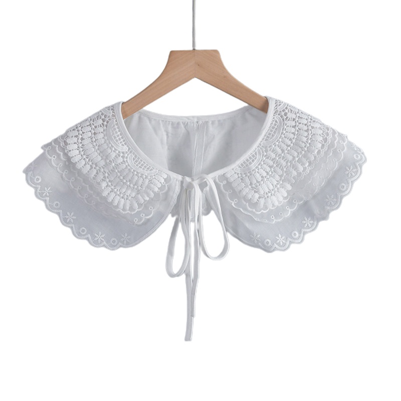 Cổ Áo Giả Thêu Hoa Có Thể Tháo Rời Cho Nữ