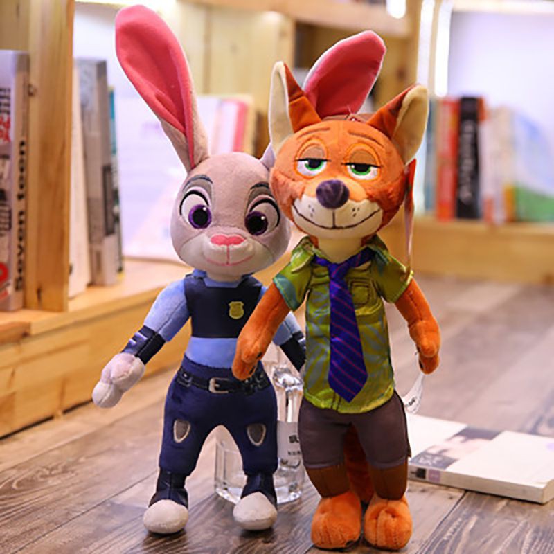 Thú Nhồi Bông Hình Thỏ Zootopia/Zootropolis Judy Hopps Nick Rabbit Wilde Fox Làm Quà Tặng Cho Trẻ Em