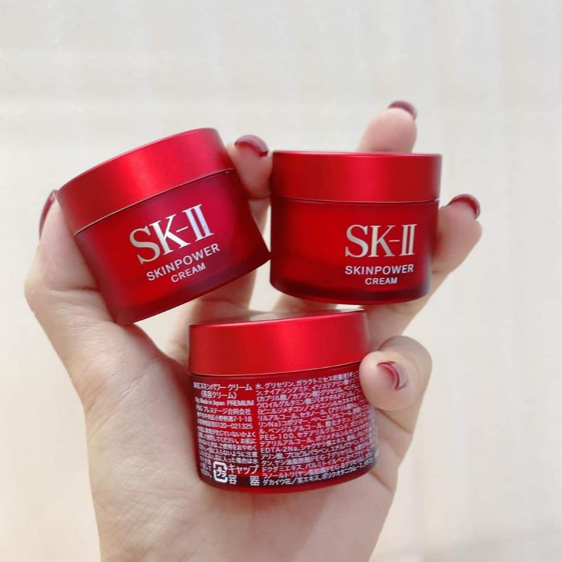 KEM DƯỠNG ẨM CHỐNG LÃO HOÁ SKII SKINPOWER CREAM bản nhám Size 15g Nhật Bản Chính Hãng