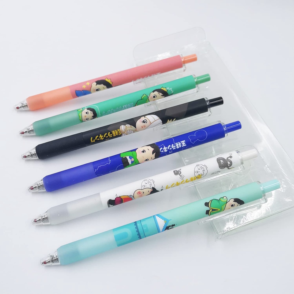 Set 6 Bút Bi Mực Đen Ngòi 0.5mm Phong Cách Anime Jujutsu Kaisen