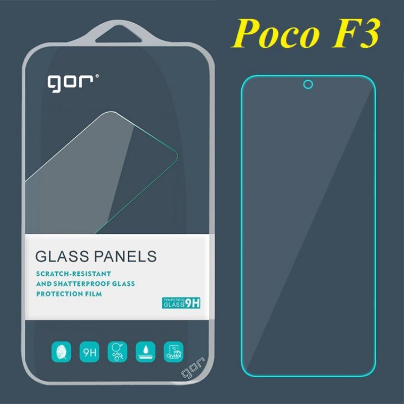 Kính cường lực GOR Xiaomi Poco F3, F3 Pro trong suốt, siêu mượt