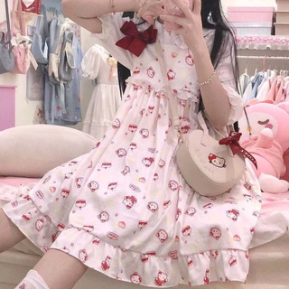Đồ ngủ Dáng Rộng Phong Cách Lolita Nhật Bản Dễ Thương Thời Trang Mùa Hè Cho Nữ