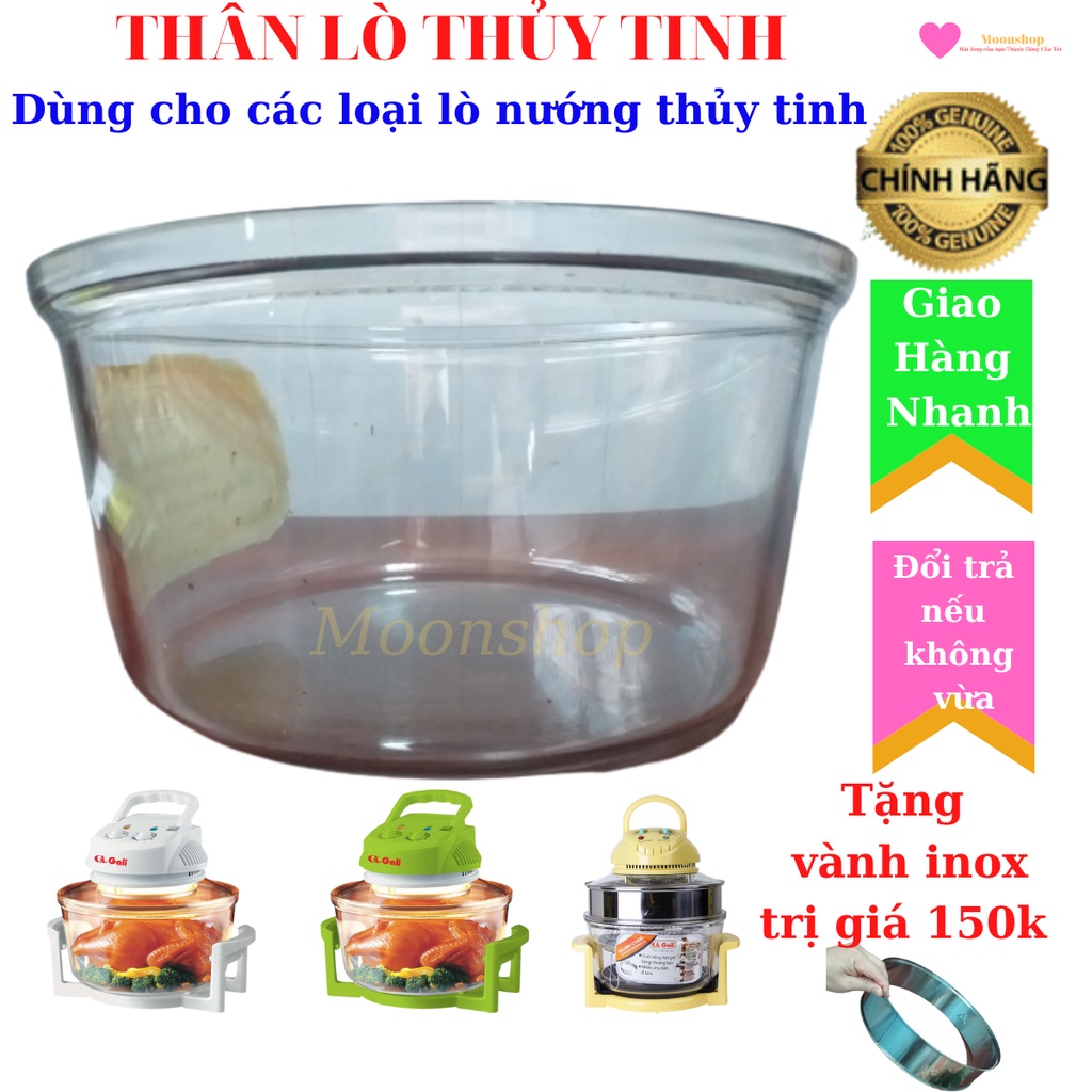 [QUÀ TẶNG CHO 10 KHÁCH ĐẦU TIÊN] Thân Lò Thủy Tinh 12 Lít, 15 Lít, Lòng Lò Thủy Tinh Nhập Khẩu Chất Lượng Tốt Của Gali