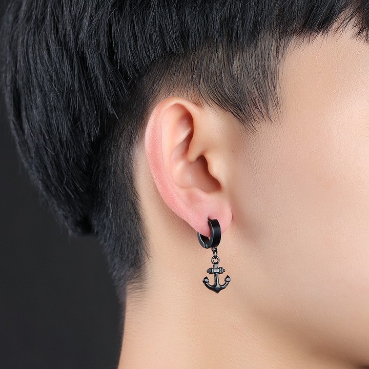 Bông Tai Nam Hình Mỏ Neo Titan Cao Cấp TT 1505 - 1 cặp