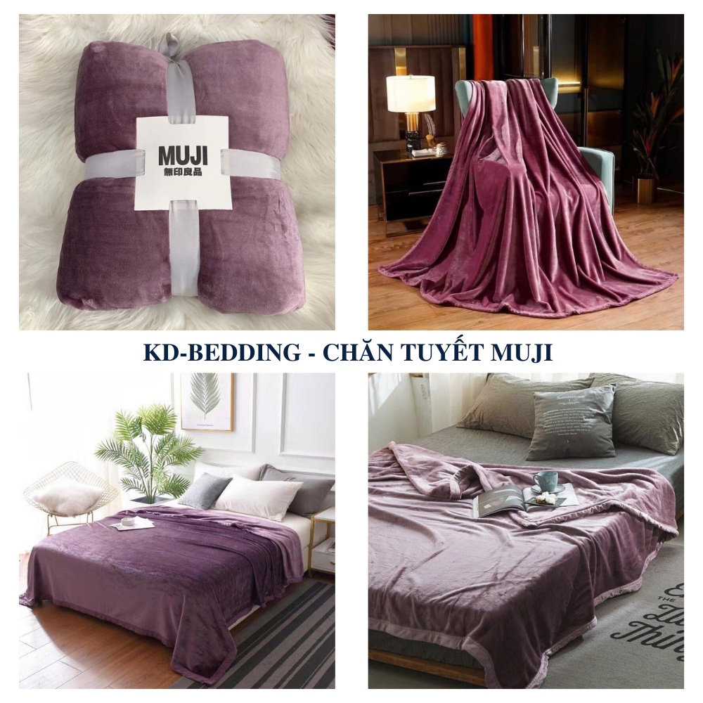 Chăn lông nhung tuyết Muji cao cấp xuất nhật. Chăn hè thu siêu mềm mại KD BEDDING kích thước 2m x 2m3