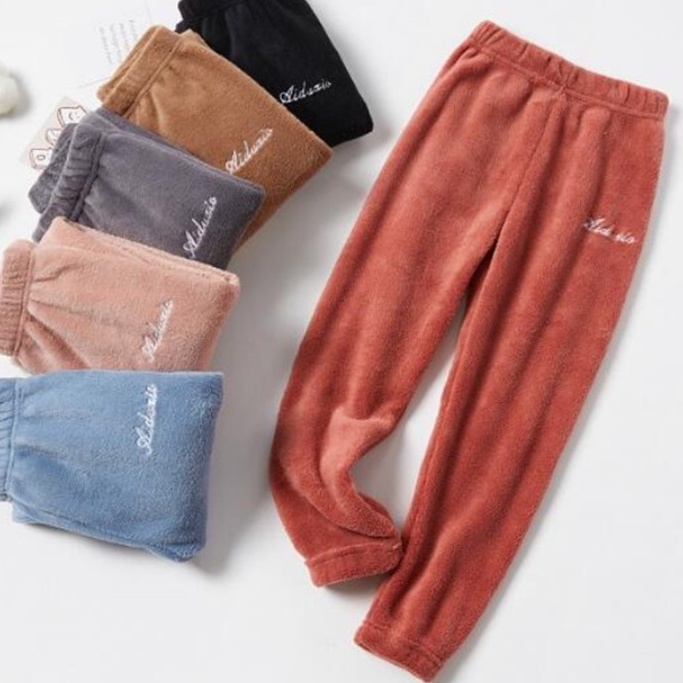 Quần nỉ bông lông cừu nữ, siêu mềm mịn, siêu ấm Hot Trend