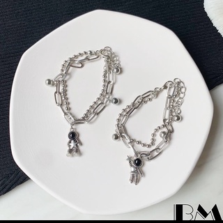 Vòng Đeo Tay Bằng Hợp Kim Titan Hình Phi Hành Gia Cho Cặp Đôi