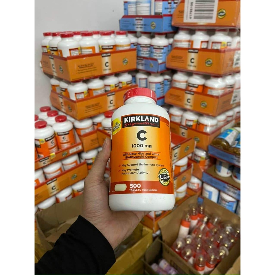 Viên Bổ Sung Vitamin C Kirkland [HÀNG MỸ] hộp 500 viên tăng sức đề kháng