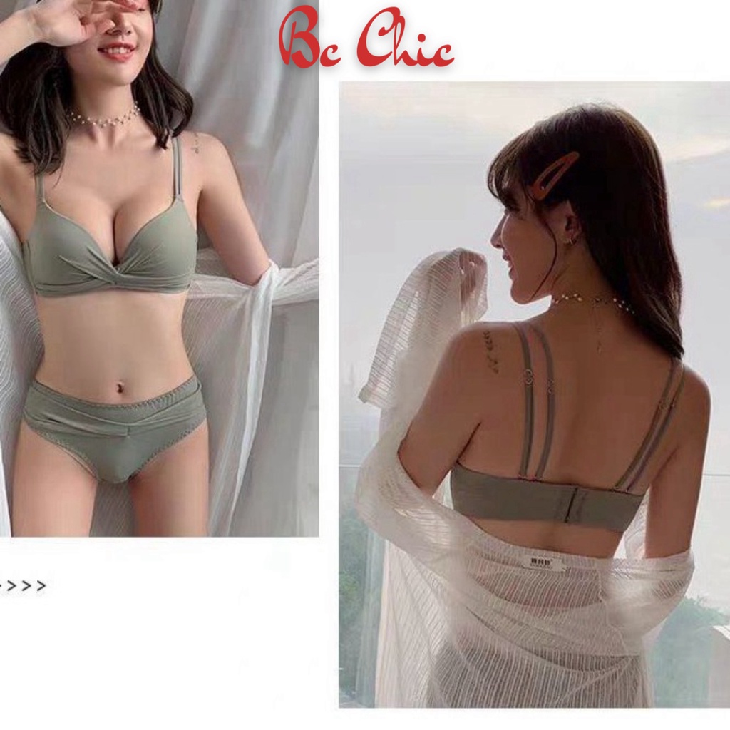 Áo Ngực Nữ - Áo Lót Nữ không gọng nâng ngực quyến rũ nhún nơ thông hơi tôn vòng 1 gợi cảm BC_CHIC LINGERIE