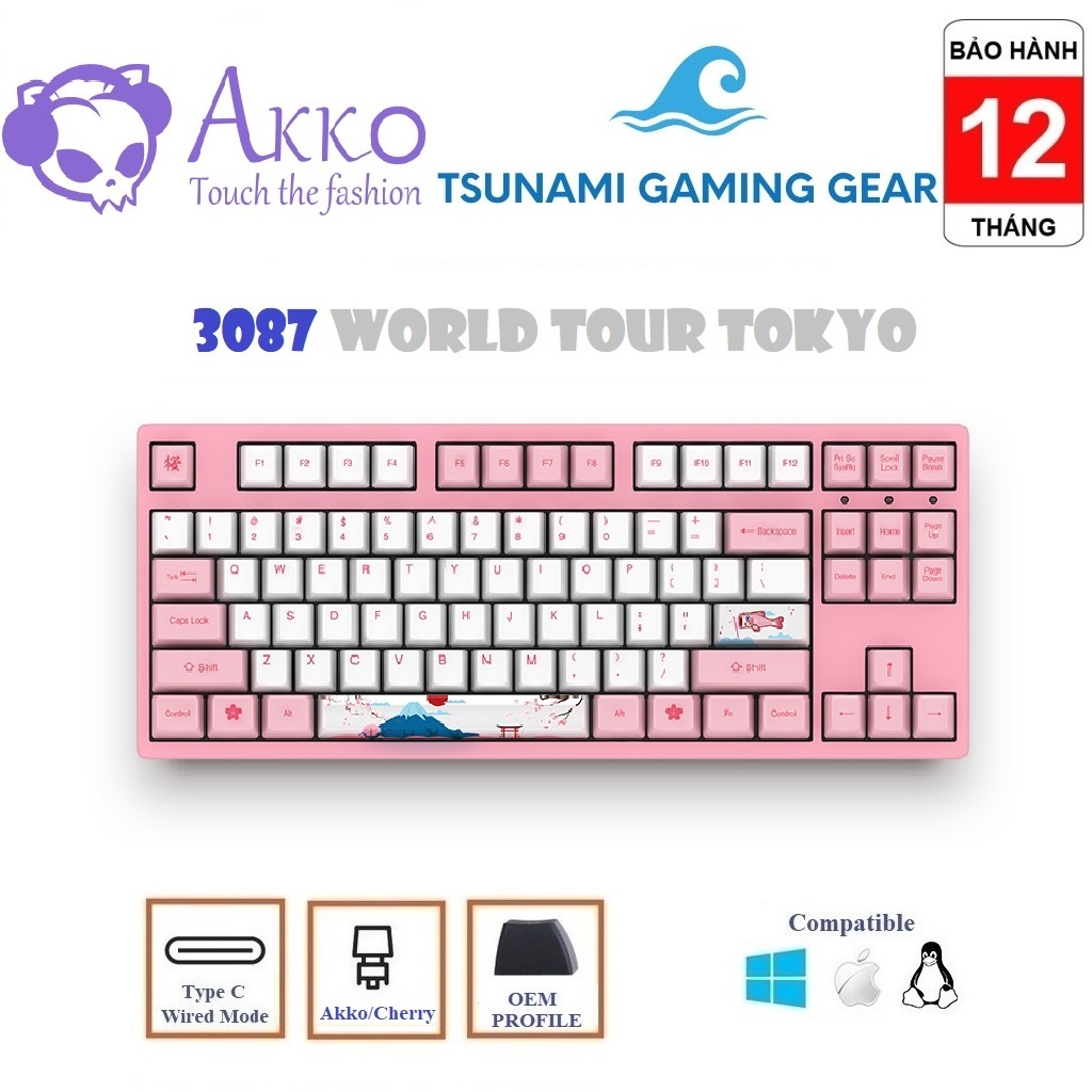 Bàn phím cơ Akko World Tour Tokyo 3087/ AKKO 3096 World Tour Tokyo R2