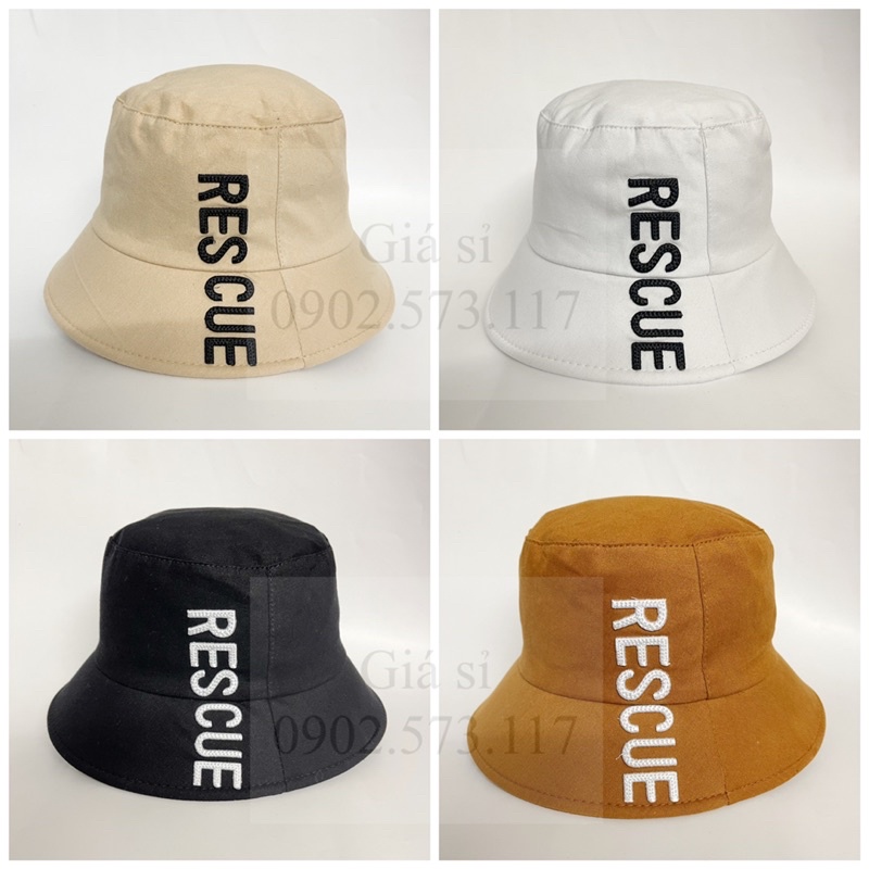 Nón bucket thêu dọc RES thời trang cá tính nam nữ nhiều màu hot trend