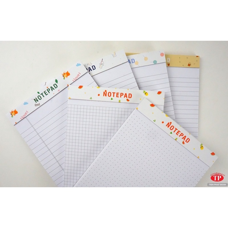 NOTEPAD A5-A4  đường xé răng cưa mịn TienPhatBook