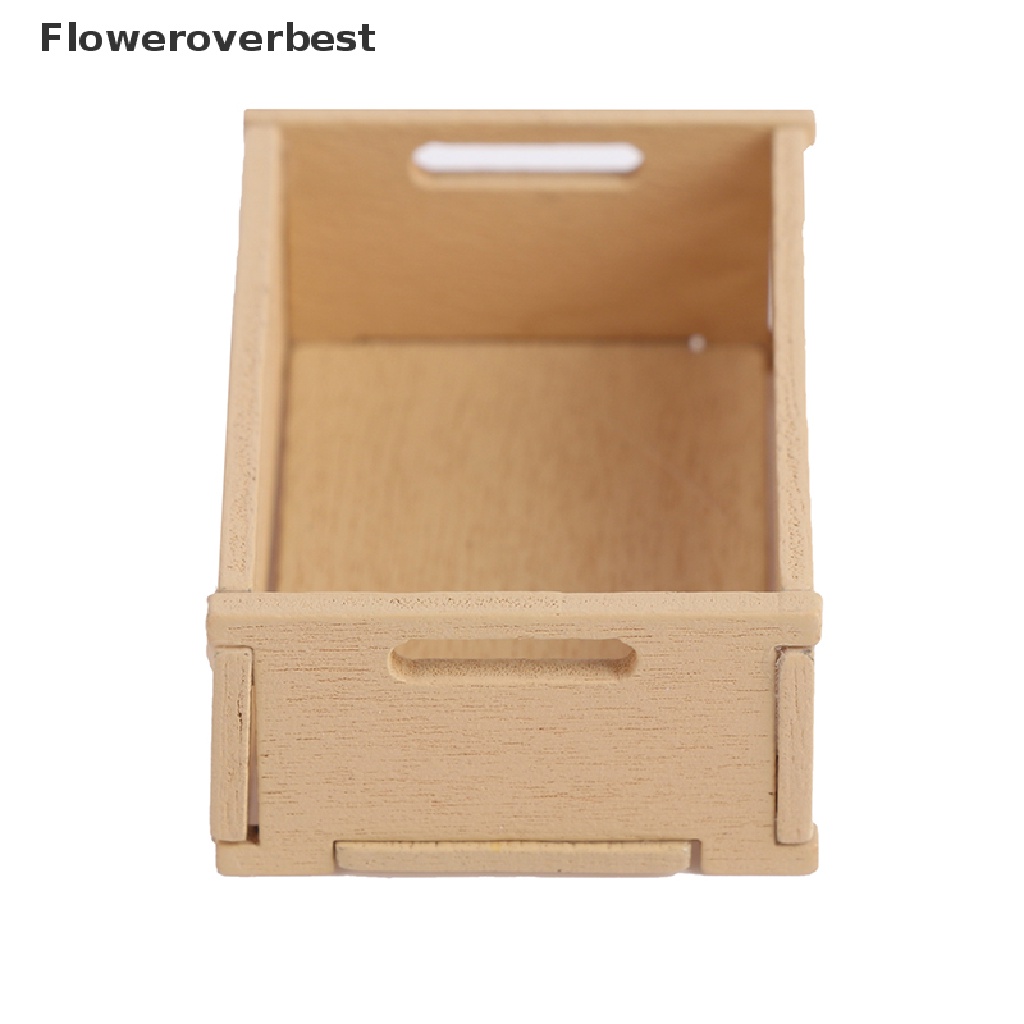 Set 3 khay đựng trái cây gỗ mini dành cho trang trí nhà búp bê tỉ lệ 1:12