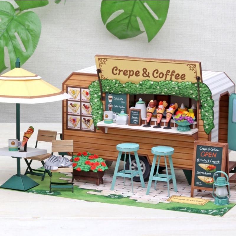 Mô Hình Diorama Crepes & Cà Phê Diy