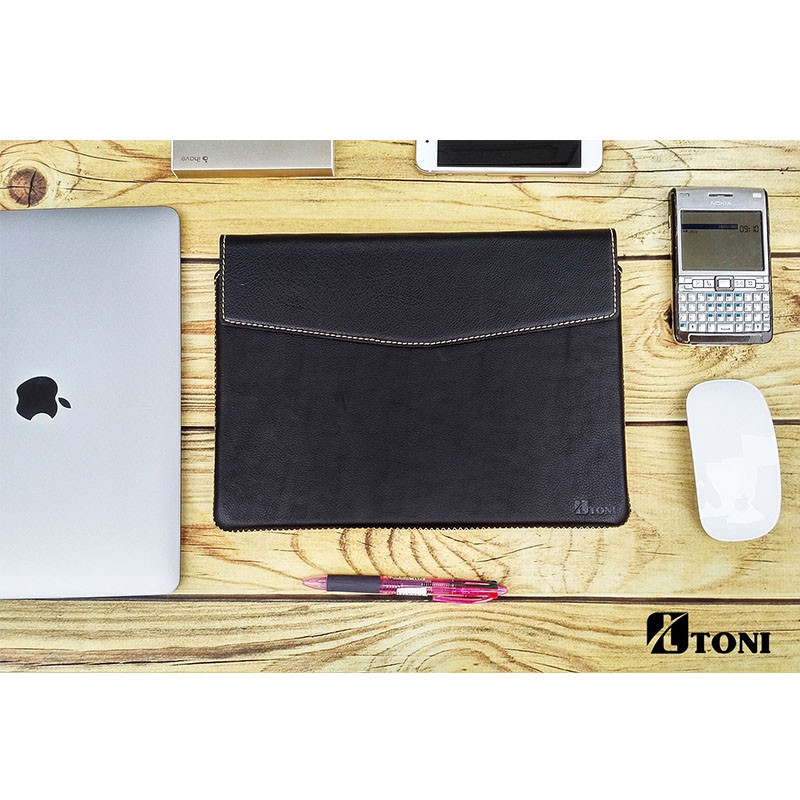 Bao Da Thật Macbook Chính Hãng Toni Màu Đen Full Size 11-16" | WebRaoVat - webraovat.net.vn