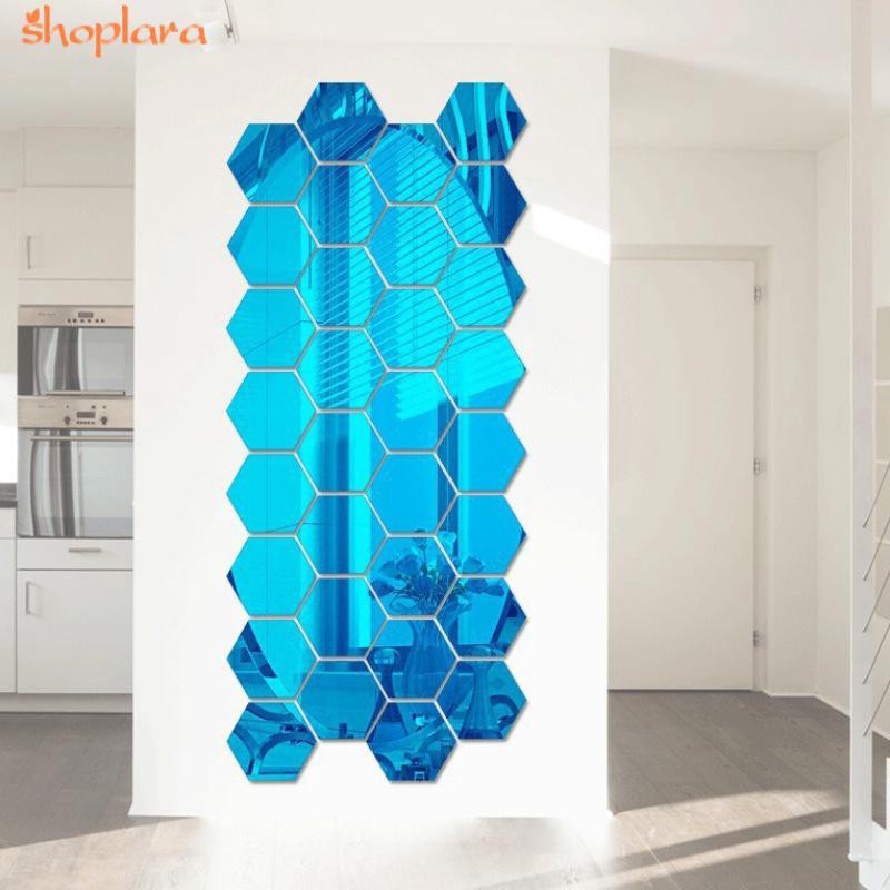 Gương dán tường acrylic trang trí nhà phòng khách phong cách sang trọng