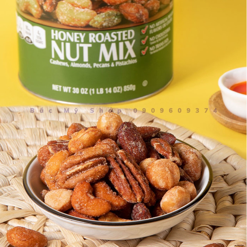 Hạt tổng hợp sấy khô tẩm mật ong Savanna Gourmet Honey Roasted Nut Mix 850g