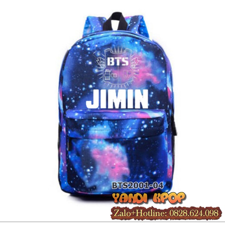 Balo Galaxy BTS Jimin - Vải Canvas Xịn