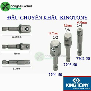 Bộ ba đầu chuyển lục giác sang bulong kingtony 1/2 & 3/8 & 1/4