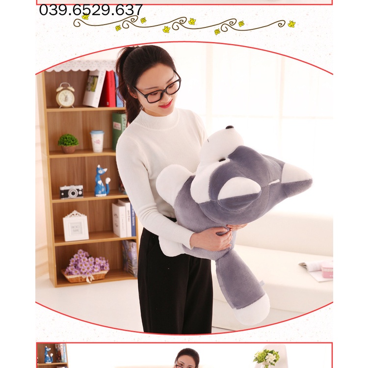 Gấu Bông Con Chó Sói Nhồi Bông Quà Tặng Trang Trí Dễ Thương Quà sinh nhật ngày lễ giá tốt