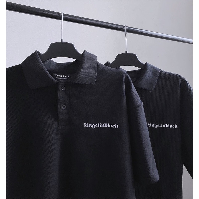 áo có polo có cổ ( đen )