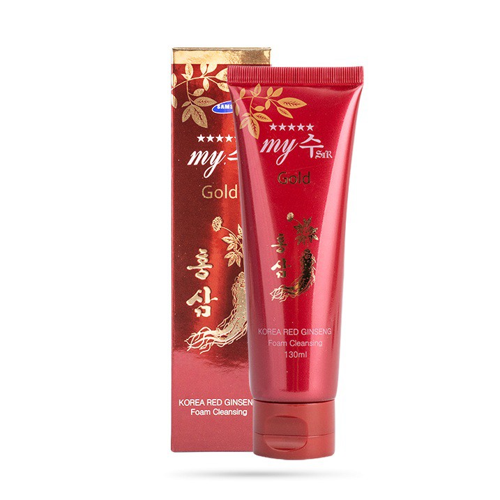 Combo Kem + Sữa Rửa Mặt Hồng Sâm Dưỡng Trắng Da Chống Lão Hóa My Gold Korea Red Ginseng (50ml + 30ml)