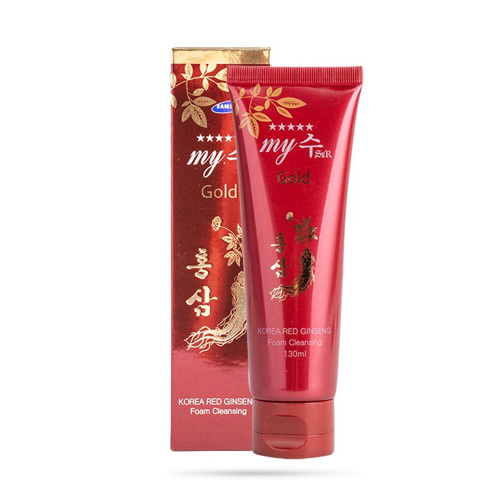 Sữa rửa mặt hồng sâm đỏ My Gold Korea Red Ginseng Foam Cleanser 130ml [Chính Hãng]