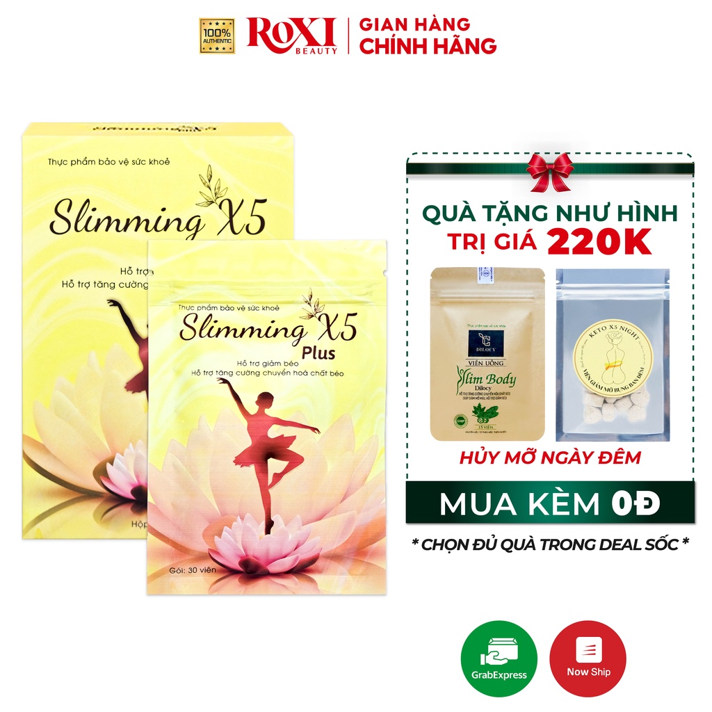 Viên giảm cân cấp tốc Dilocy Slimming X5 [TẶNG BỘ QUÀ 220K] giảm mỡ bụng an toàn hiệu quả trong 7 ngày