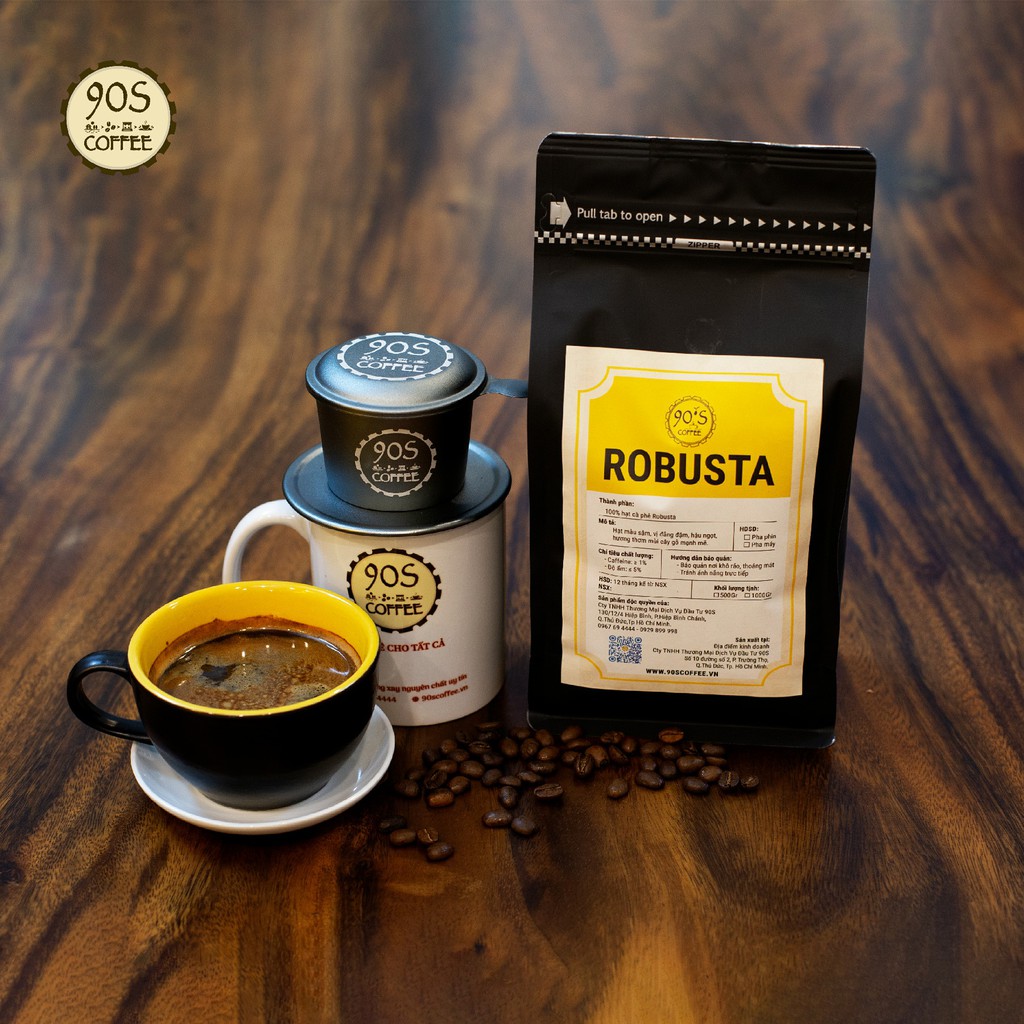 [HOT] Túi 250Gr Cà Phê Robusta Rang Mộc Nguyên Chất Dùng Pha Máy & Pha Phin | 100% Cà Phê Sạch | 90S Coffee Vietnam | BigBuy360 - bigbuy360.vn