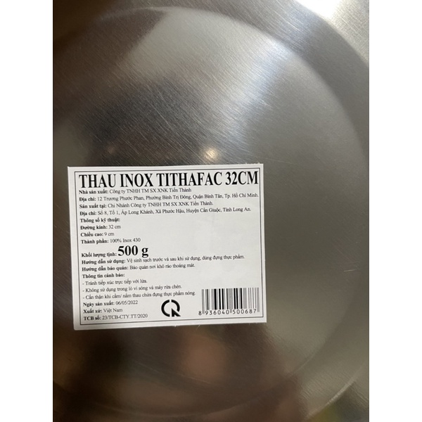Thau inox 32cm -hkm maggi