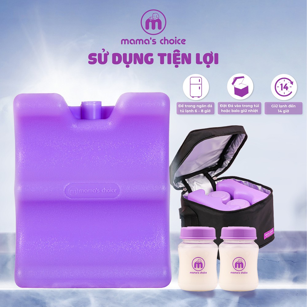 Đá khô giữ lạnh Mama's Choice | Bảo quản sữa mẹ lên đến 14 tiếng | Chất liệu gel Y tế cao cấp