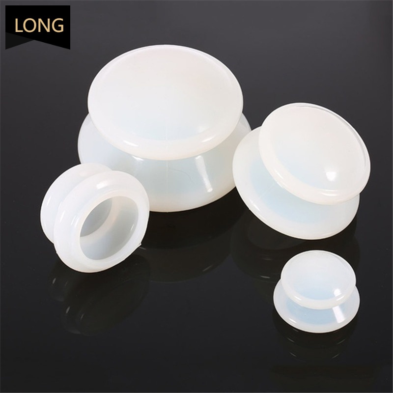 Bộ 4 Cốc Giác Hơi Bằng Silicon Trong Suốt Cao Cấp