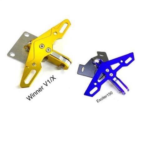 Pát biển số kiểu cánh dơi chất liệu Nhôm CNC loại sịn