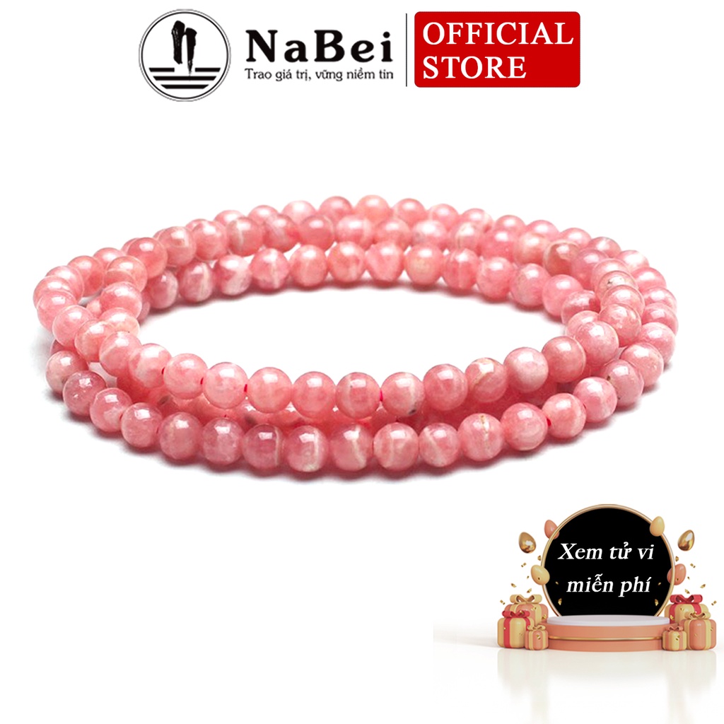 Chuỗi Vòng Tay Phong Thủy Đá Đào Hoa Tự Nhiên Phù Hợp Cho Mệnh Hỏa NB72 - Phong Thuỷ NaBei Store