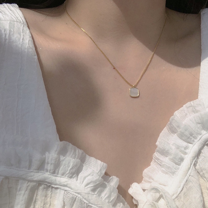 Vòng cổ hợp kim mặt hình vỏ sò thời trang phong cách Hàn Quốc cho nữ