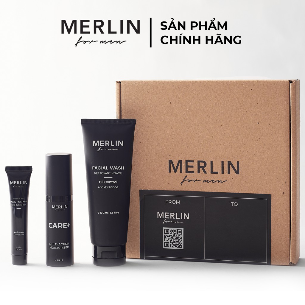 MERLIN SUPER COMBO - Bộ Chăm Sóc Da Cao Cấp Cho Nam 3 Trong 1 | BigBuy360 - bigbuy360.vn