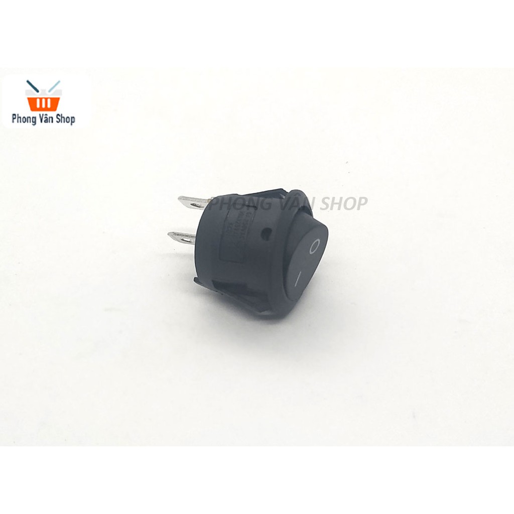 5 Công tắc bập bênh tròn đen - ON-OFF - 2 chân