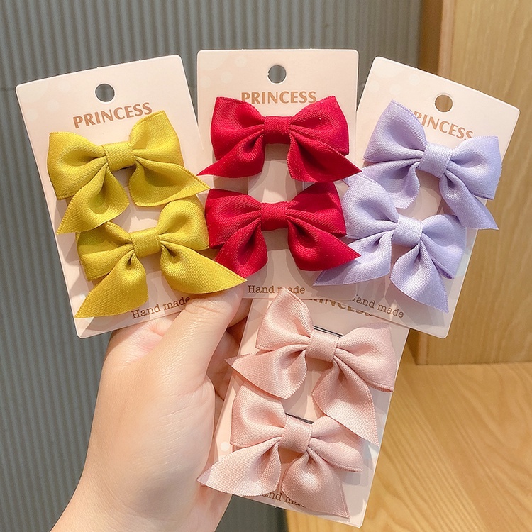 Kẹp tóc hình nơ xinh xắn nhiều màu sắc phong cách Hàn Quốc