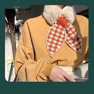 Khăn Lông Quàng Cổ Khăn Choàng Cổ Nữ Khăn Quấn Cổ Họa Tiết Houndstooth_Leau K12
