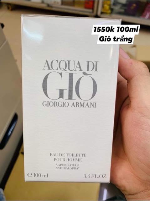 Nước hoa nam Aqua di Gio 100 ml - Full seal của Pháp