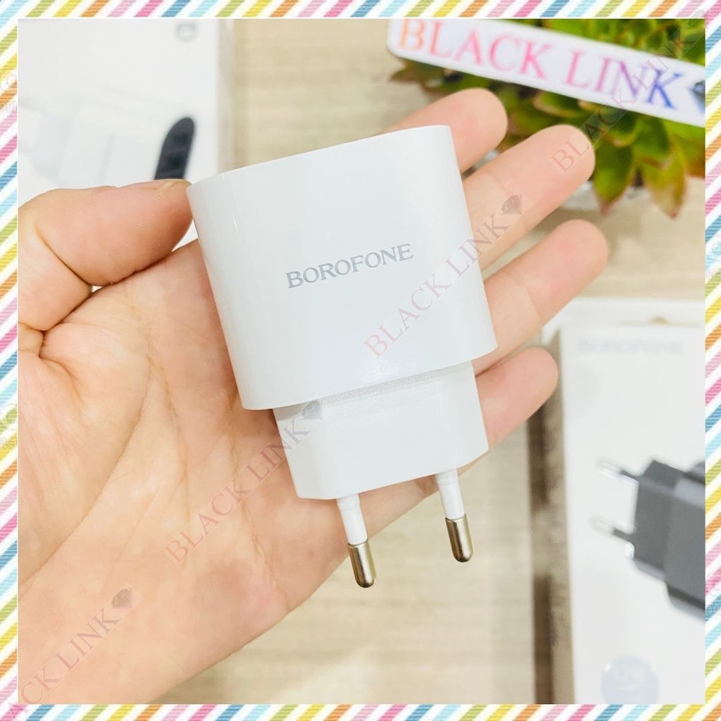 Củ Sạc 2.4A BOROFONE BA63A 2 Cổng USB Đèn Led Điện Thoại Máy Tính Bảng Cốc Sạc Nhanh Pin Dự Phòng Tai Nghe Bluetooth I12