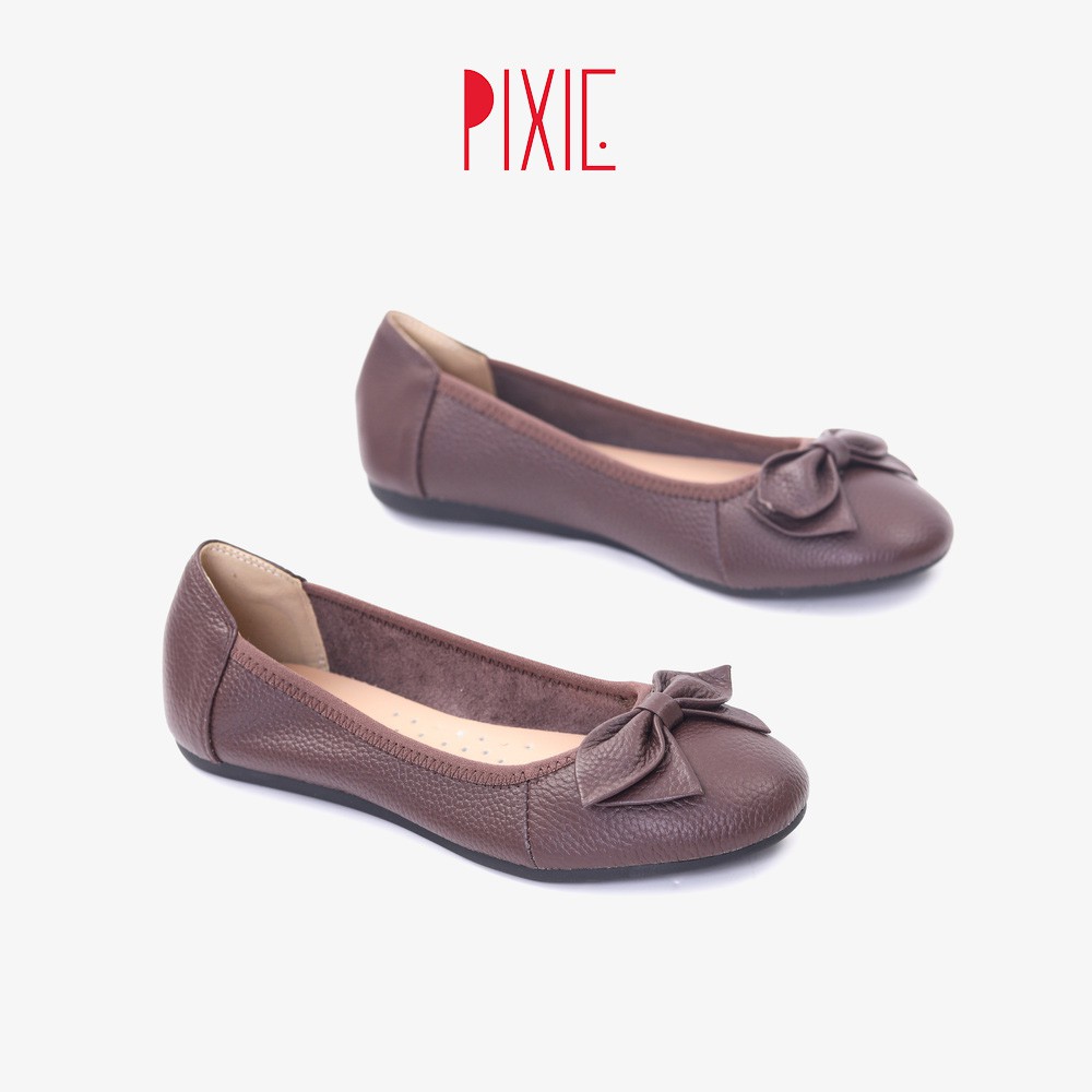 Giày Búp Bê Bệt Da Thật Êm Pixie X424