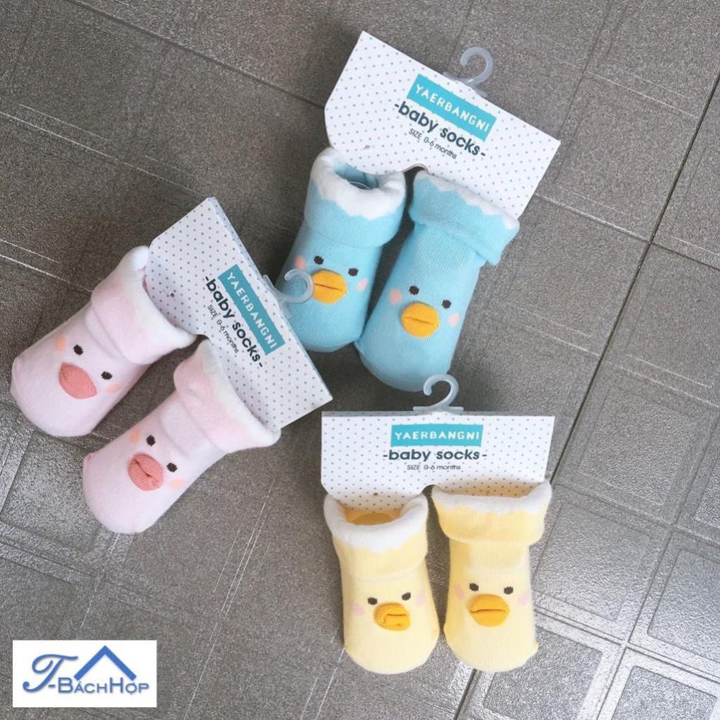 Vớ tất vịt thun Cotton Có Chống Trượt Xinh xắn cho bé ( trẻ sơ sinh 0-6m )