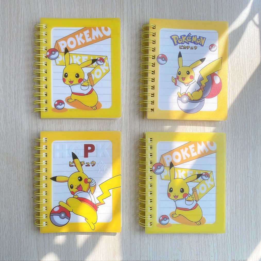 Sổ tay cute pikachu ghi chép từ vựng từ mới tiện dụng 80 trang bìa nhựa - 1 quyển - TZ102111HN