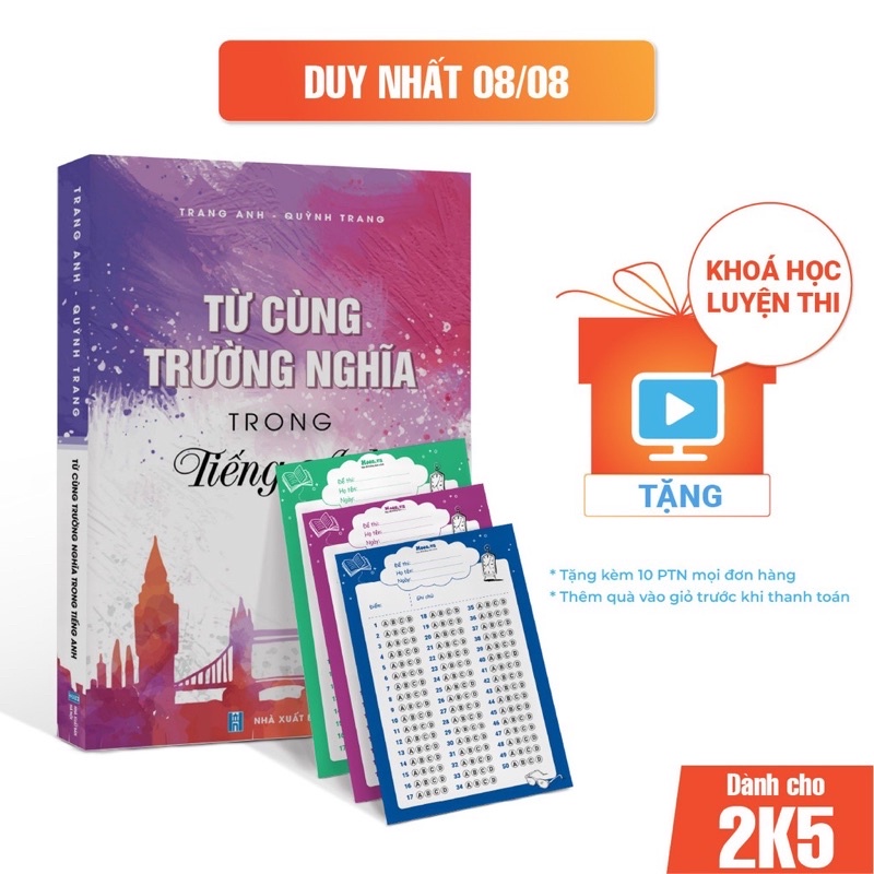 Sách học từ vựng tiếng anh - Từ cùng trường nghĩa trong tiếng anh cô Trang Anh